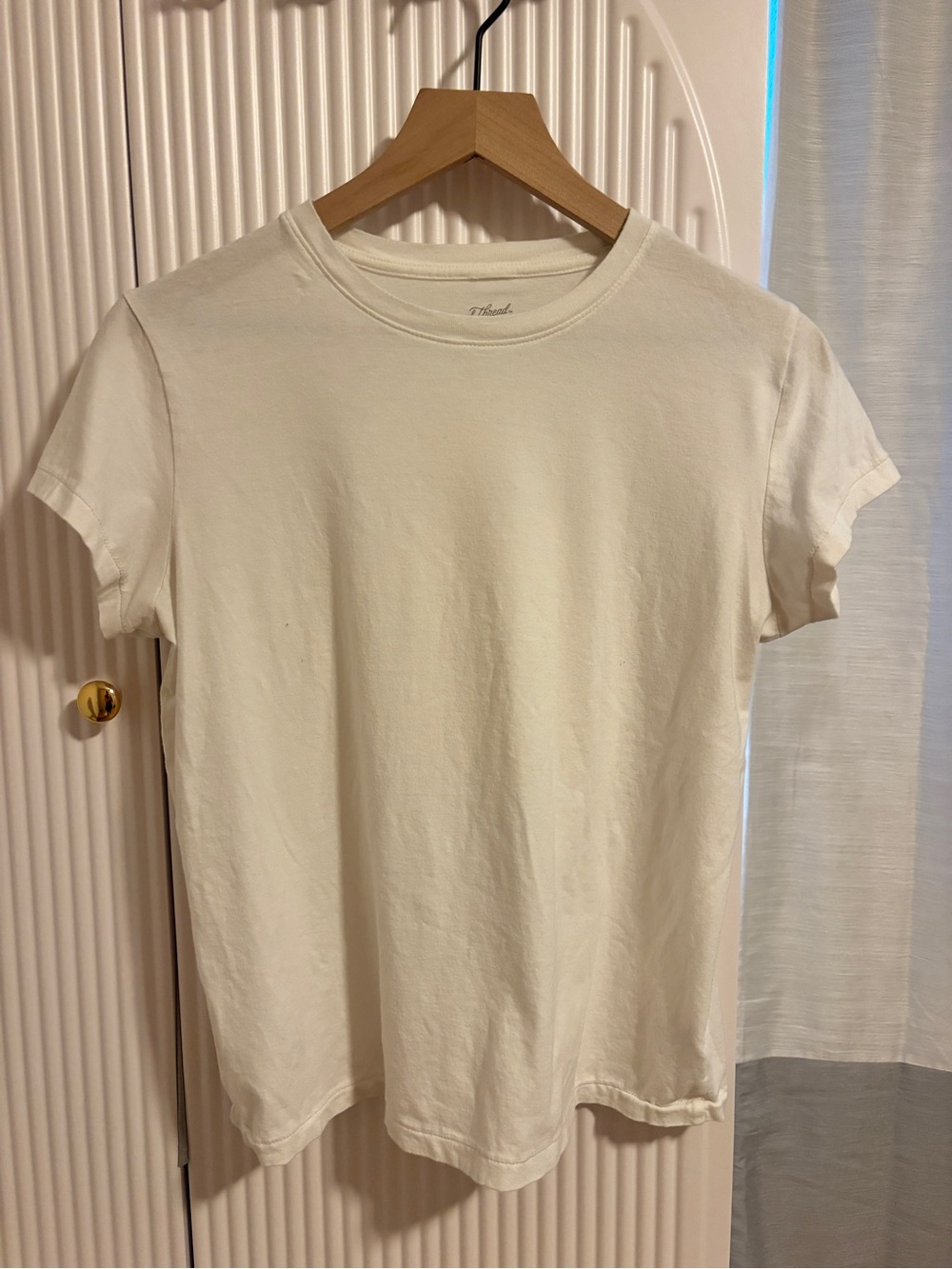 Universal Thread Classic Crewneck Short Sleeve Tee in Off-White